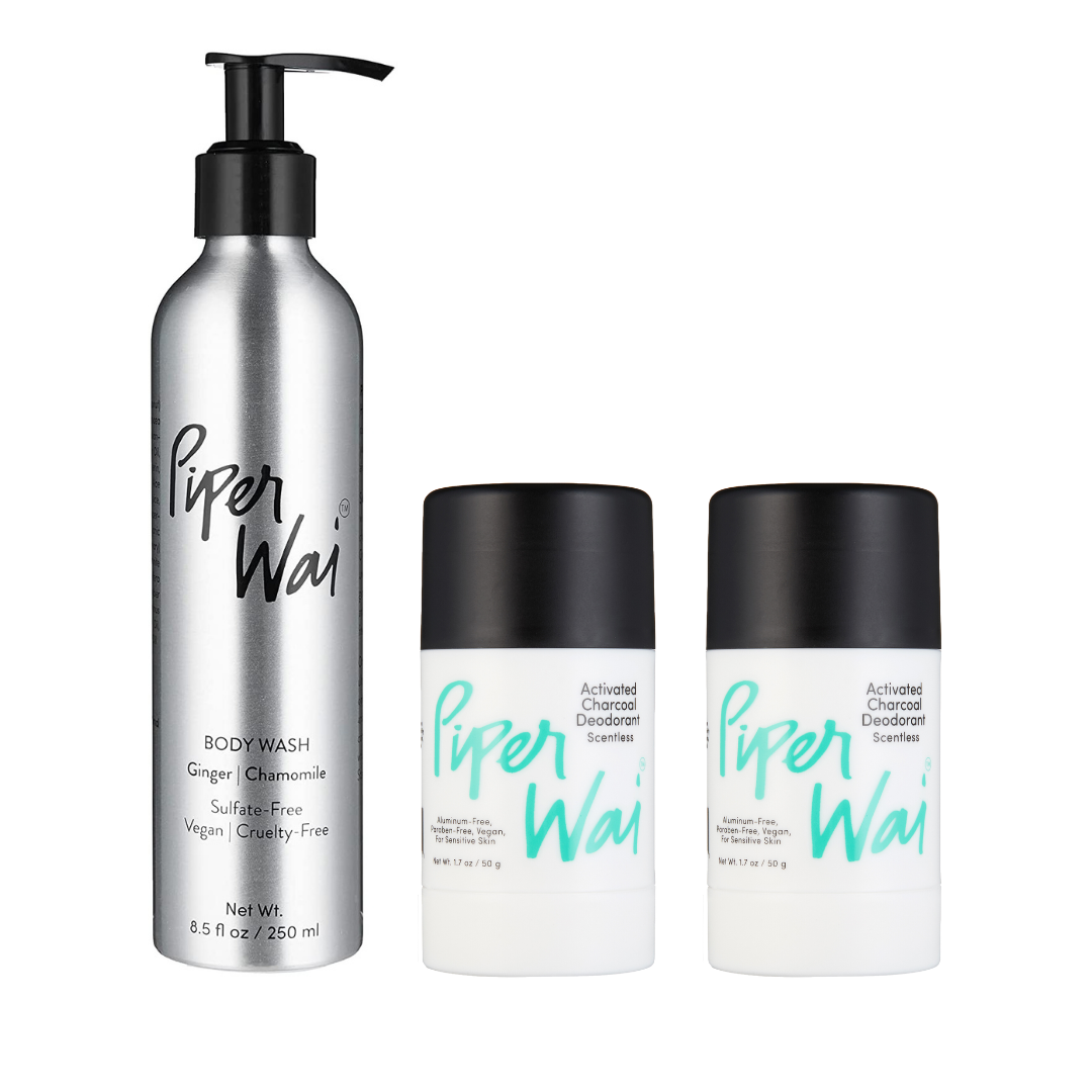 Energize & Refresh Set Scentless Deodorant PiperWai Natural Deodorant