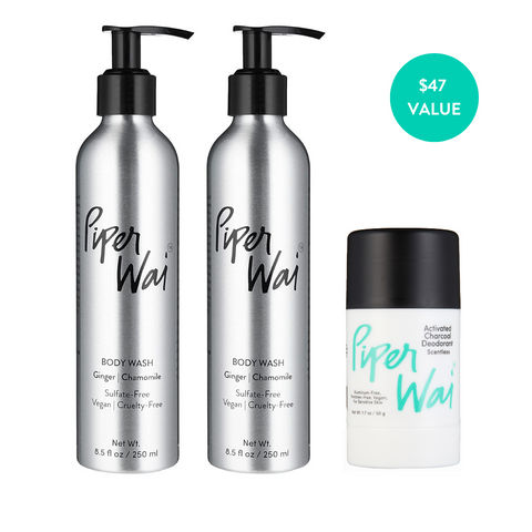 Scentless Blissful Trio | 2 Scented Body Washes & 1 Scentless Deodorant