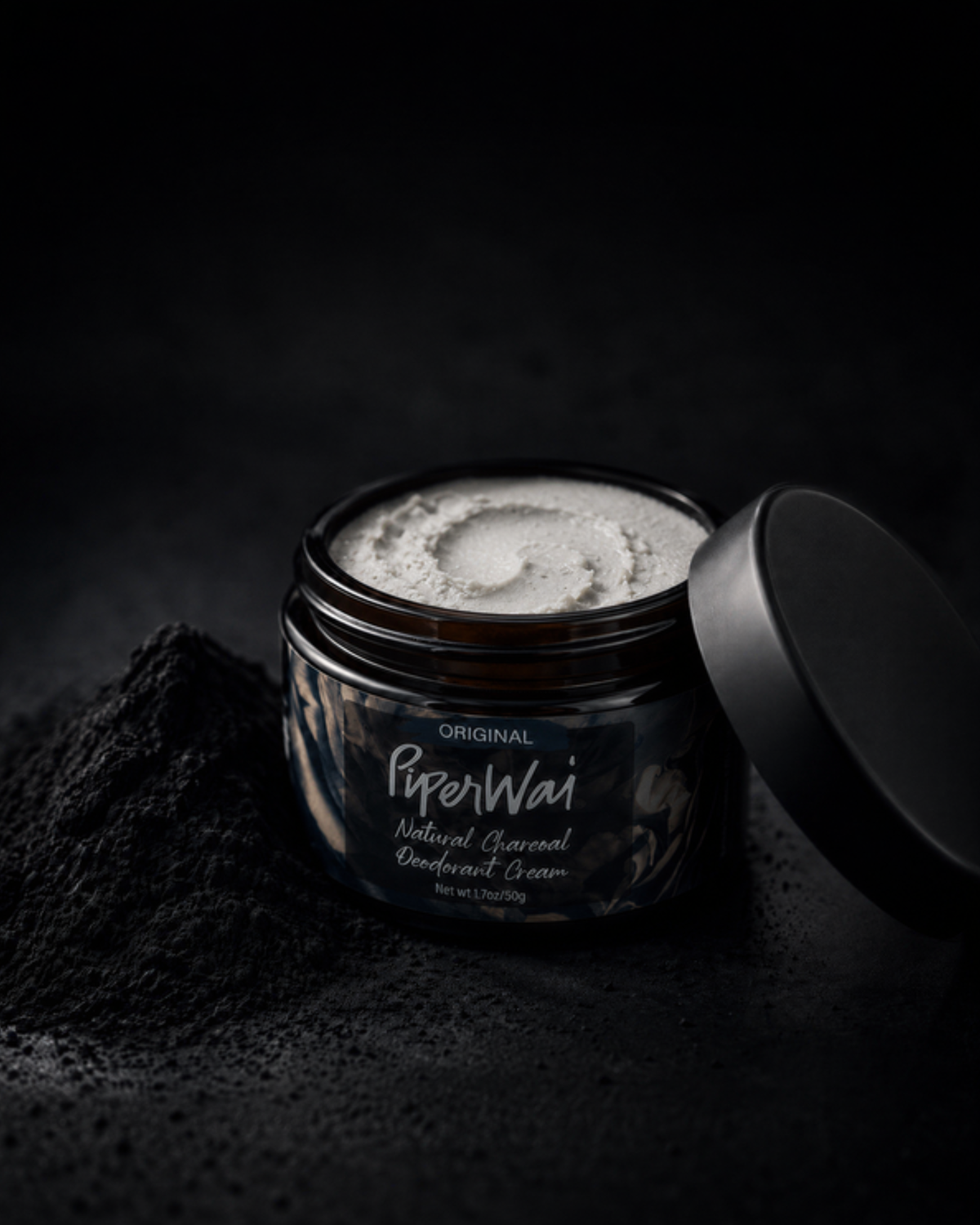 Natural Deodorant Cream without Aluminum, Activated Charcoal