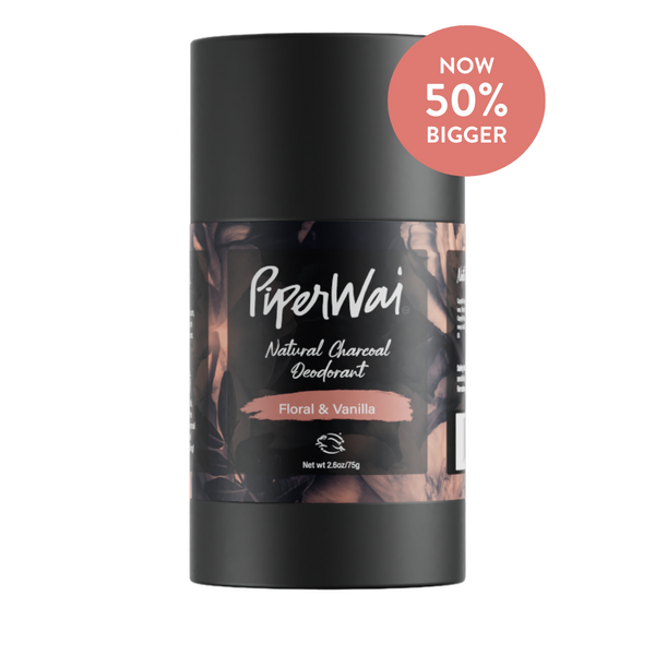 Natural Deodorant Stick without Aluminum, Activated Charcoal- Floral Vanilla