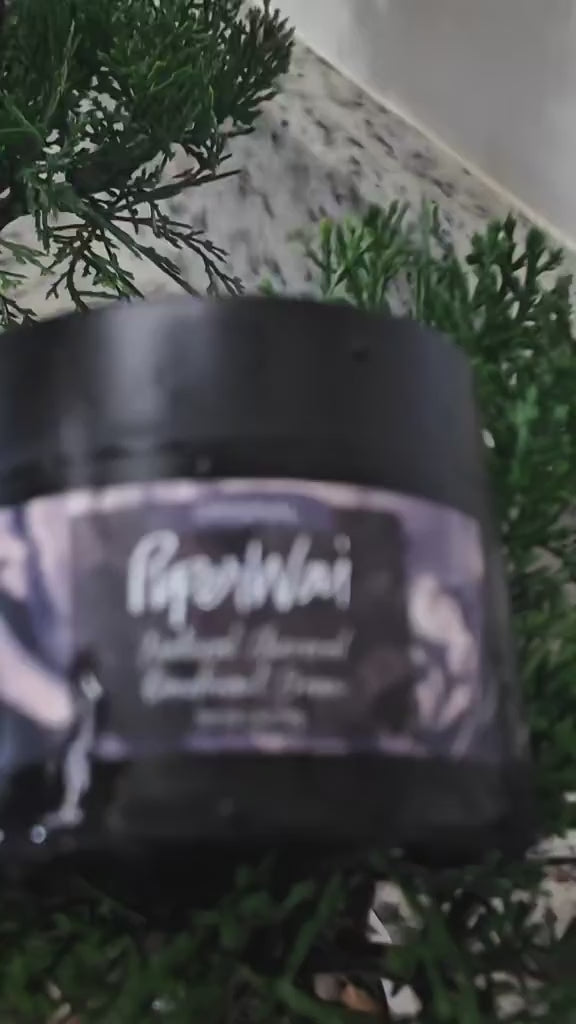 Woman trying PiperWai aluminum-free cream deodorant for the first time, applying it and showing it rubs in clear