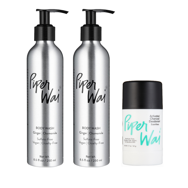 Scentless Blissful Trio | 2 Scented Body Washes & 1 Scentless Deodorant