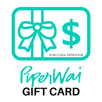 Rendering of a PiperWai giftcard against a white background. 